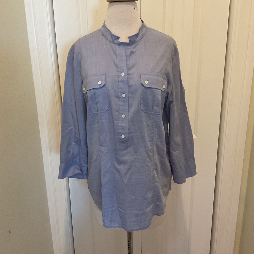 Talbots Sky Blue Shirt Size 12